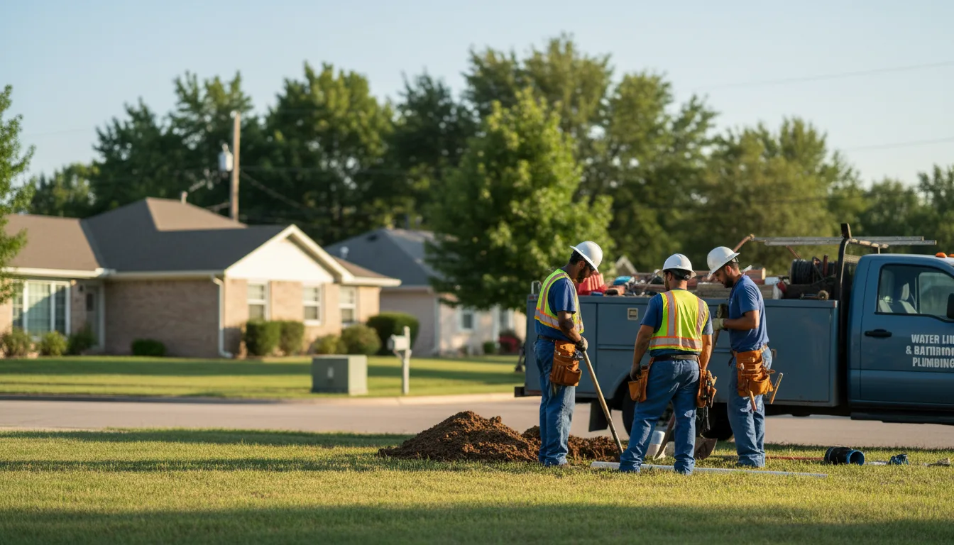 Residential water line and bathroom plumbing service in Gonzales, LA